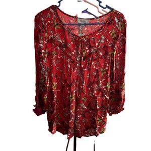 Weekend by Suzanne Betro M Peasant Top